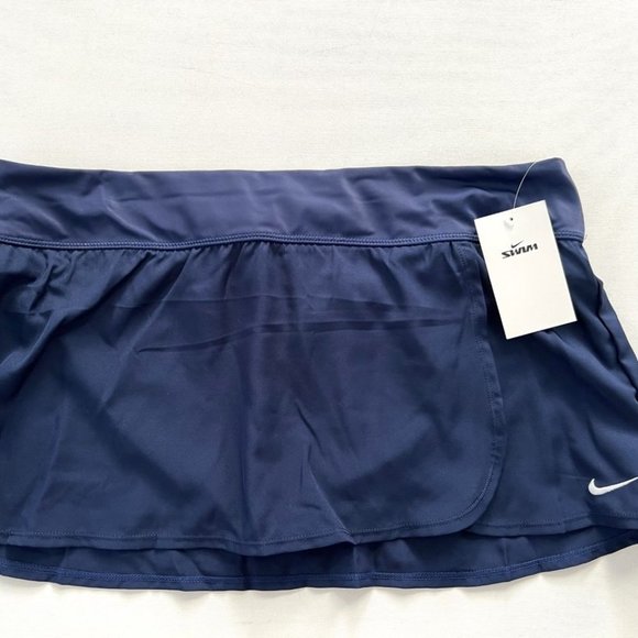 Nike Nessa391 Swim Boardskirt Bottom Skort Navy - Picture 2 of 4